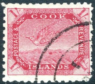 Cook Islands - 1900 1/ - Deep Carmine Sg 20a Fine V18024