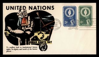 Dr Who 1955 United Nations Human Rights Day Fdc Overseas Mailer C119250