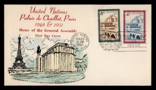 Dr Who 1960 United Nations Palais De Chaillot Fdc Overseas Mailer C119228