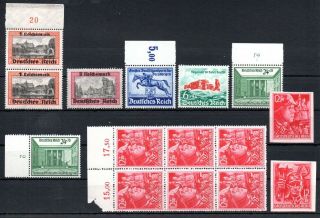 Third Reich,  1939,  1940,  1945,  Lot Only Better Stamps,  Mnh Read