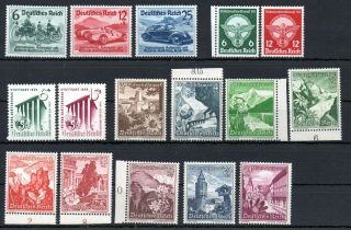 Third Reich,  1938,  1939,  Lot Only Better Stamps And Sets,  Mnh