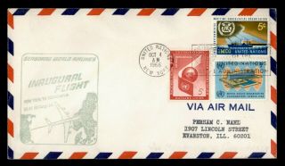 Dr Who 1966 United Nations Ny To Scandinavia First Flight Air Mail C127939