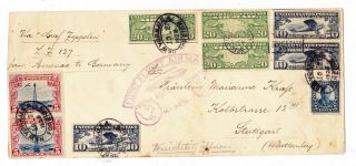 Graf Zeppelin First Flight Cover Us To Germany Oct.  27 - 28,  1928 - Very Rare