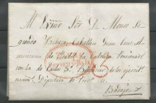 Spain 1840 Pre - Philatelic Entire Letter To Member Of Congress Clear Marks & Text