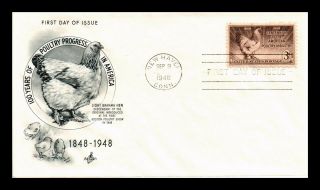 Dr Jim Stamps Us Poultry Progress In America Fdc Cover Scott 968 Art Craft