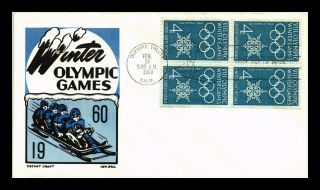 Dr Jim Stamps Us Winter Olympic Games Cachet Craft Fdc Cover Scott 1146 Block