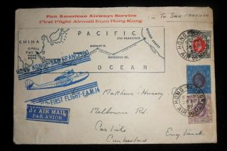 Hong Kong Imperial Airways First Flight Cover To England