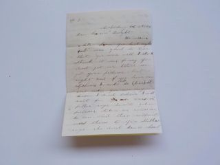 Civil War Letter 1864 Lock Of Hair Battery Went In Stead Antique Austinburg Ohio