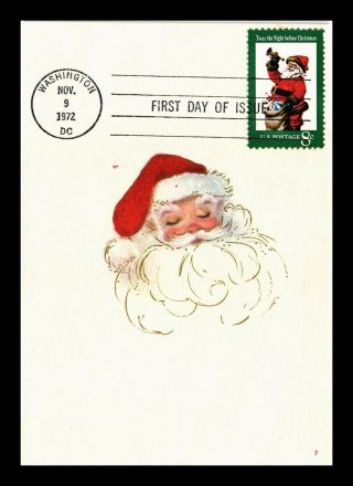 Dr Jim Stamps Us Santa Claus Night Before Christmas Fdc Continental Postcard
