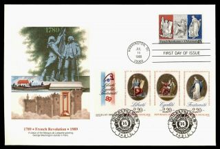 Dr Who 1989 Fdc Joint Issue France French Revolution Fleetwood Cachet Le69664