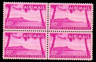 Us Stamps: C46 (80c Hawaii) Block Of 4,  O,  G.  Very Fine Never Hinged