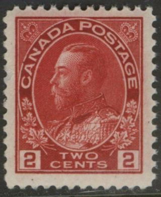 Canada 106 1917 Carmine King George V 2c Admiral Vf Mnh Cv $120