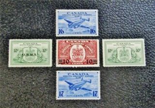 Nystamps Canada Air Mail Stamp Ce1 - Ce2 E9 E11 Eo1 Og H / Nh $37