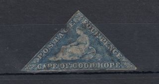 Cape Of Good Hope Qv 1855 4d Blue Triangle J5063