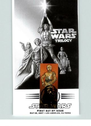 Star Wars Trilogy,  2007 First Day Of Issue On Card,  R2 - D2,  C3po