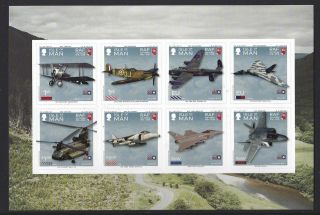 Isle Of Man 2018 100 Years Of The Royal Air Force Self Adhesive Unmounted