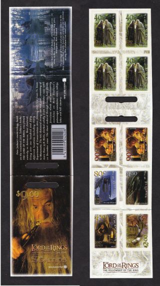 Zealand 2001 Lord Of The Rings Lotr Booklet Mnh
