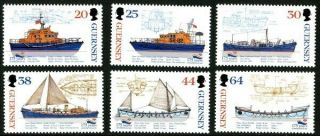 Guernsey 1999 Lifeboats Set Of All 6 Commemorative Stamps Mnh (a)