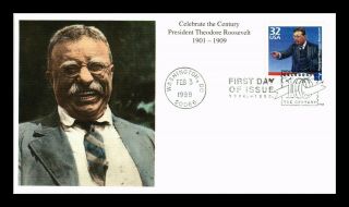 Dr Jim Stamps Us Theodore Roosevelt Celebrate The Century Fdc Mystic Cover
