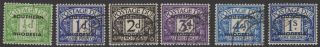 Southern Rhodesia Sgd1/5,  7 1951 Postage Due Set Fine