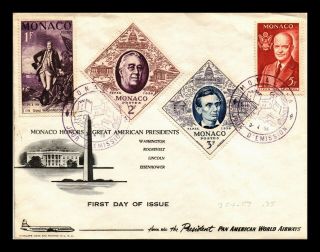 Dr Jim Stamps American Presidents Fdc Combo Monaco European Size Cover