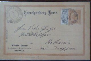 Bisect On Cover,  Bisect Stamp,  Austria,  Postal Stationery,  Postcard,  Wilhelm Grauer