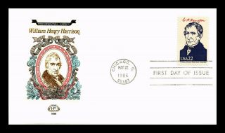Dr Jim Stamps Us William Henry Harrison President House Of Farnum Fdc Cover