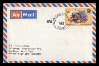 Dr Who 1985 Belize Georgetown To Gb Air Mail C122230