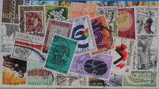 100 Belgium Large Format (l28) Stamps