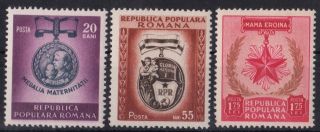 Romania 1952 Mi 1391/93 Ziua Internationala A Femeii Series Mnh
