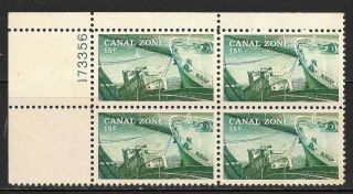 Canal Zone 165 Towing Locomotive 1978 Plate Block Mnh Og Ship