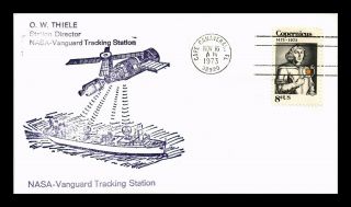Dr Jim Stamps Us Nasa Vanguard Tracking Station Space Event Cover 1973