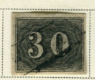 Brazil; 1850 Early Classic Imperf Issue 30r.  Value