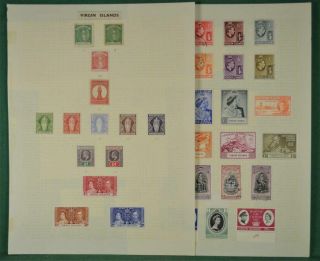 Virgin Islands Stamps Selection On 4 Pages H/m & (t167)