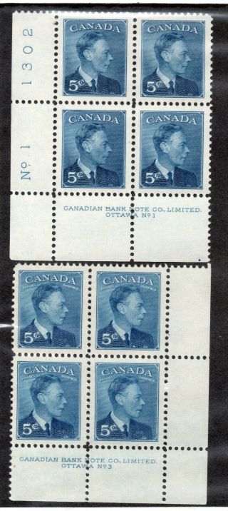 Canada - Unitrade 288 Mnh Plate Blocks (4) - (2) Ll & Lr / Lot 419_ 0418175