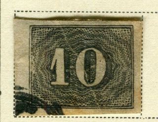Brazil; 1850 Early Classic Imperf Issue 10r.  Value
