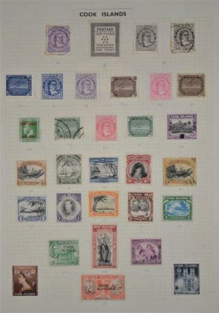 Cook Islands Zealand Stamps Selection On 2 Pages H/m And (t150)