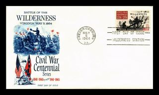 Dr Jim Stamps Us Civil War Centennial Battle Of The Wilderness Fdc Cover
