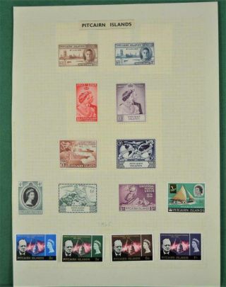 Pitcairn Islands Stamps Selection On 2 Pages H/m And (t69)
