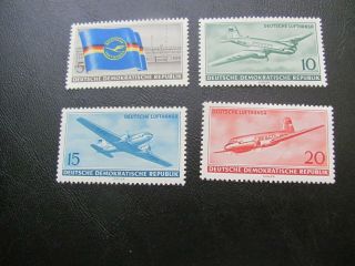 Germany/ddr 1956 Sc 280 - 283 Lufthansa Mnh $13