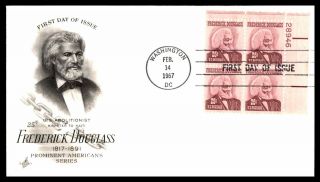 Mayfairstamps 1967 Us Fdc Frederick Douglas Plate Block Minister To Haiti First
