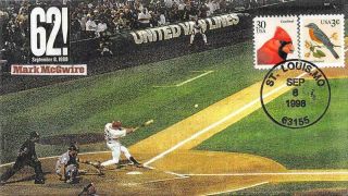 Baseball Event,  9/8/98 Mark Mcgwire Hits Home Run 62 [e549547]
