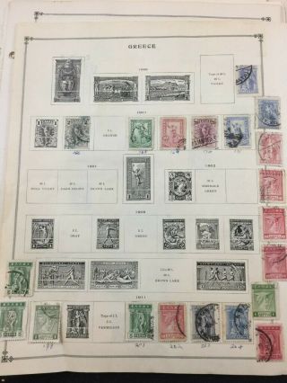 Treasure Coast (tc) Stamps 55,  Pages Of Old Greece Postage Stamps 749