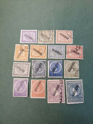 1911 Netherlands Indies Official Stamps Sc O1,  (15) Mhog&used