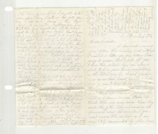 1863 Civil War Letter,  To Leander,  From Home