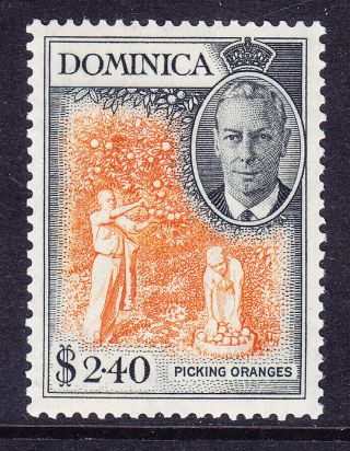 Dominica 1951 George Vi Sg134 $2.  40 Orange & Black - Unmounted.  Cat £30