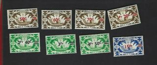 French Polynesia Sc 152 - 9 (1946) Complete Mh