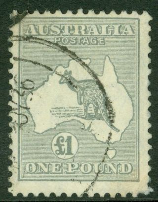 Sg 137 Australia 1931 - 36 £1 Grey Perf 12 Die 11b.  Very Fine Cat £275
