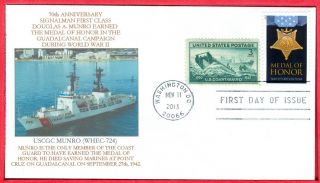 First And Only Uscg Medal Of Honor Recipient Douglas A.  Munro,  Fdc Ww - 2 Stamp