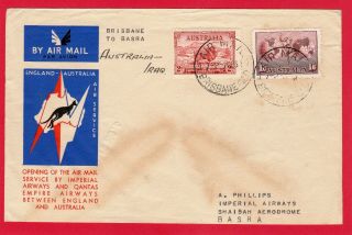 Australia - Air Mail1934 Imperial Airways First Flight Cover Brisbane To Basra
